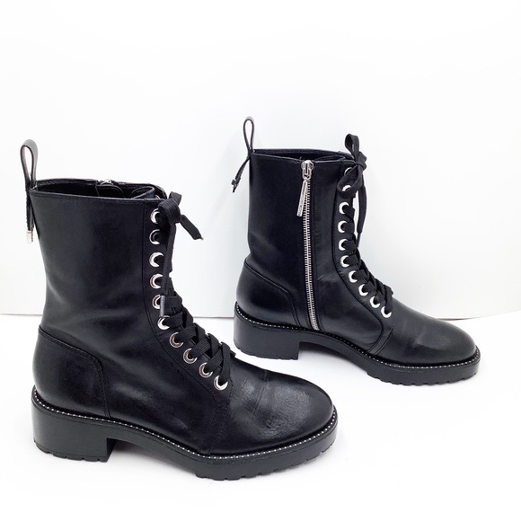 Zara Shoes Zara Woman Micro Studded Biker Boots Poshmark